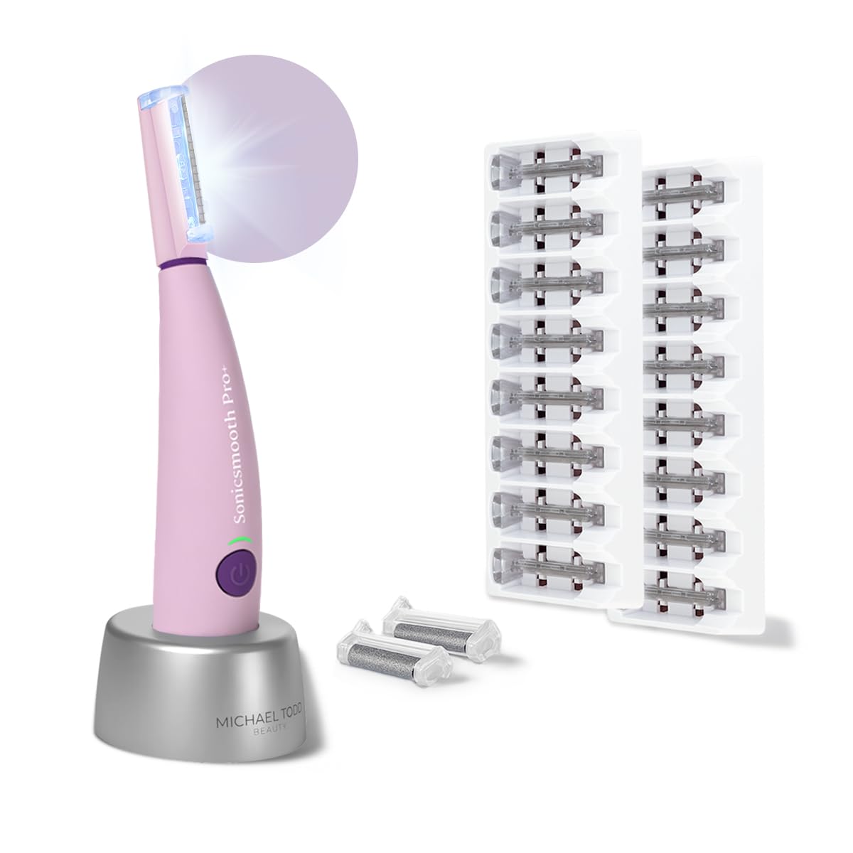 MICHAEL TODD Sonicsmooth Pro+ rasoir dermaplanage visage pour peau douce et prête au soin
