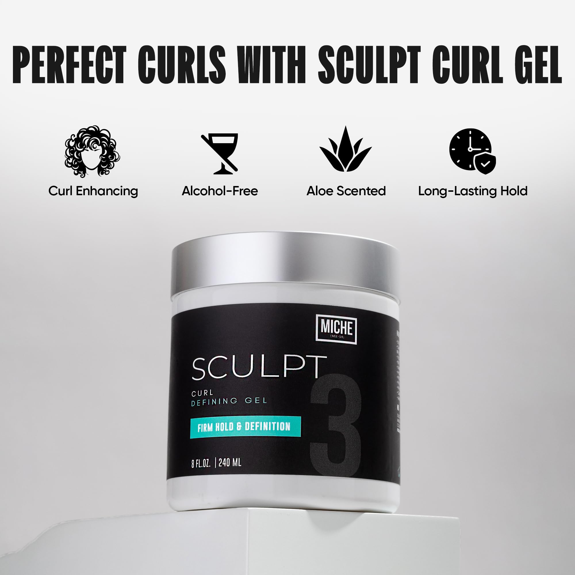 Texture hydratante du gel Sculpt Curl Defining Gel
