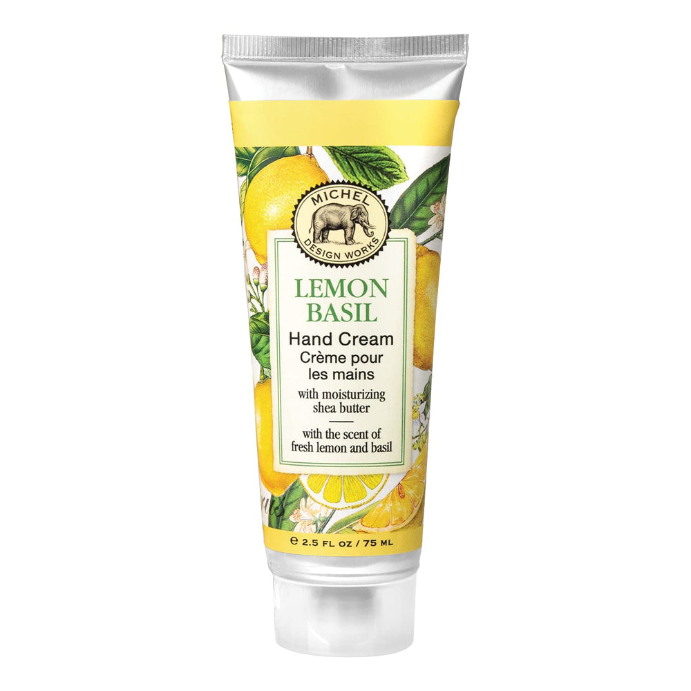 Texture riche de la crème mains Lemon Basil, absorption rapide.
