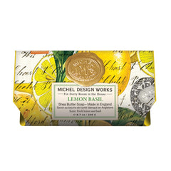 Savon Michel Design Works, savon gros citron-basilic pour peau douce et parfumée.