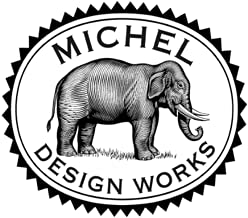 Michel Design Works médaillon signature en détail sur l'emballage, symbole d'élégance.