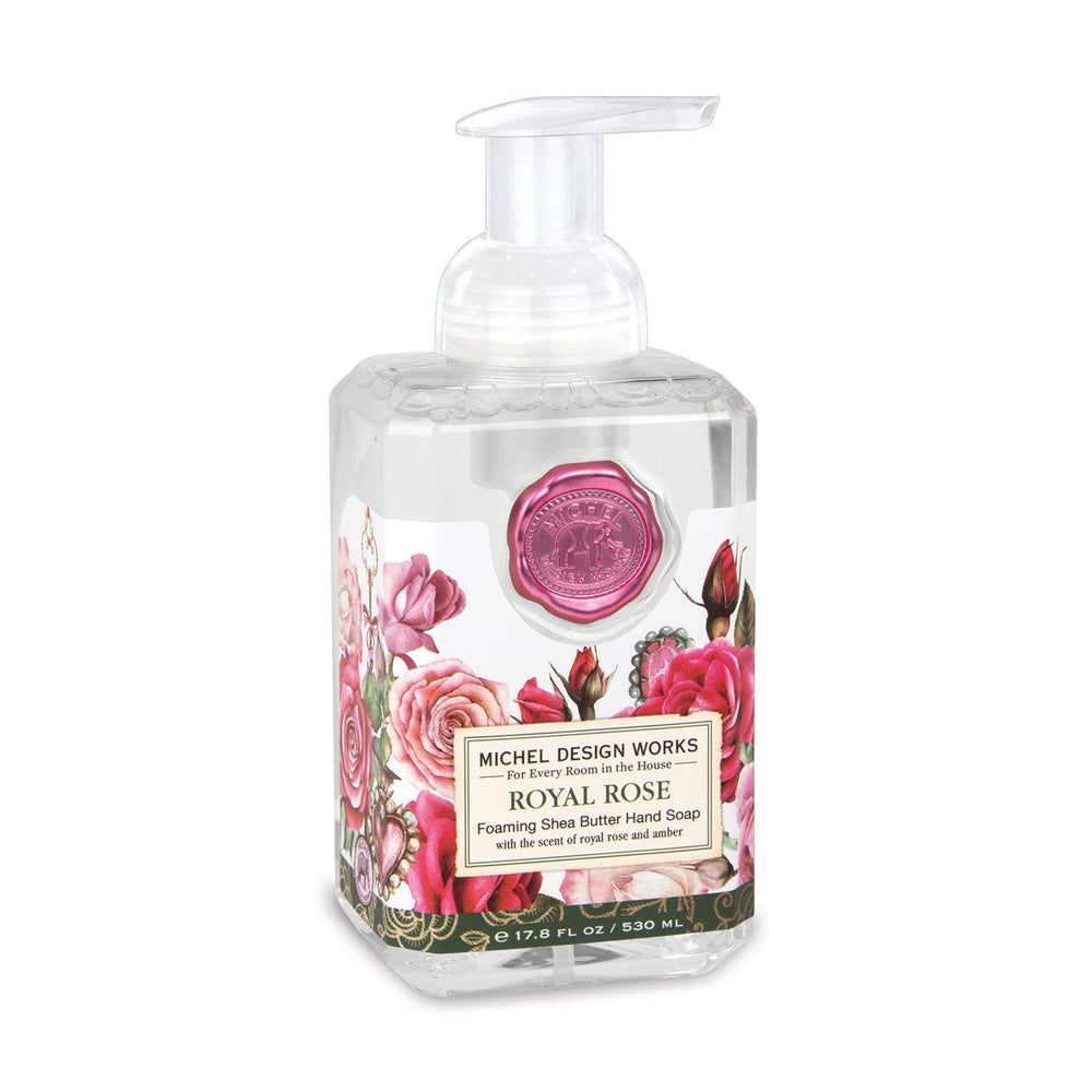 Michel Design Works Savon moussant Royal Rose – pompe élégante et hydratante