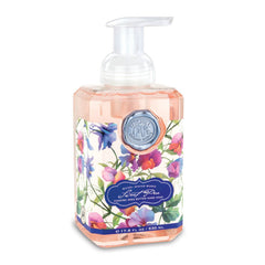 Michel Design Works Savon mousse Sweet Pea, flacon pompe, lavage des mains agréable et parfumé.