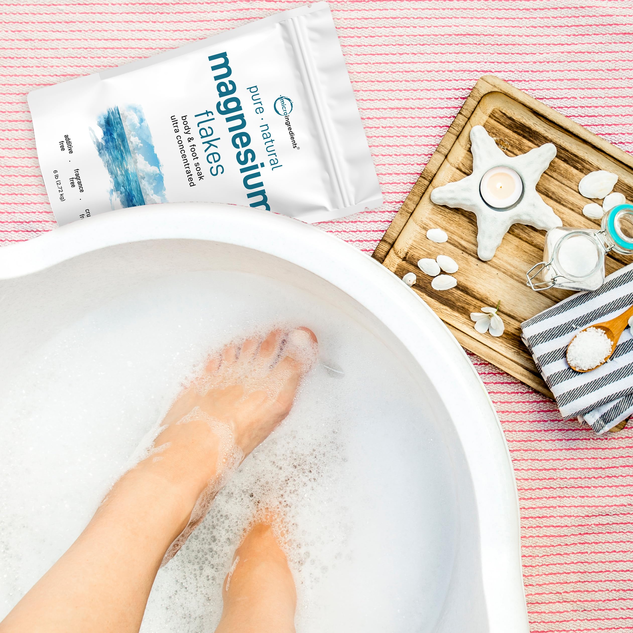 Flocons Micro Ingredients magnésium, pour cosmétiques maison comme huile ou gommage