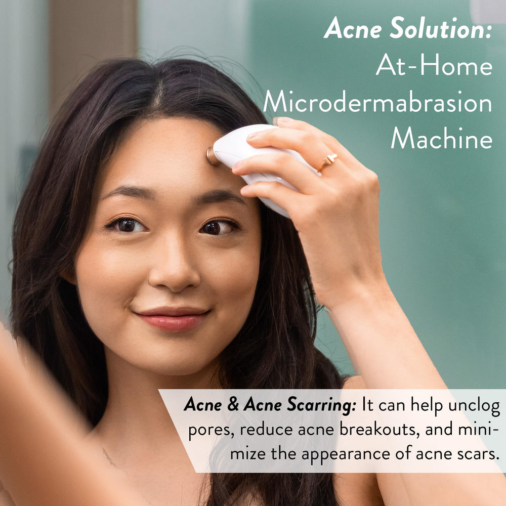 Traitement visage à domicile au style clinique Microderm GLO.
