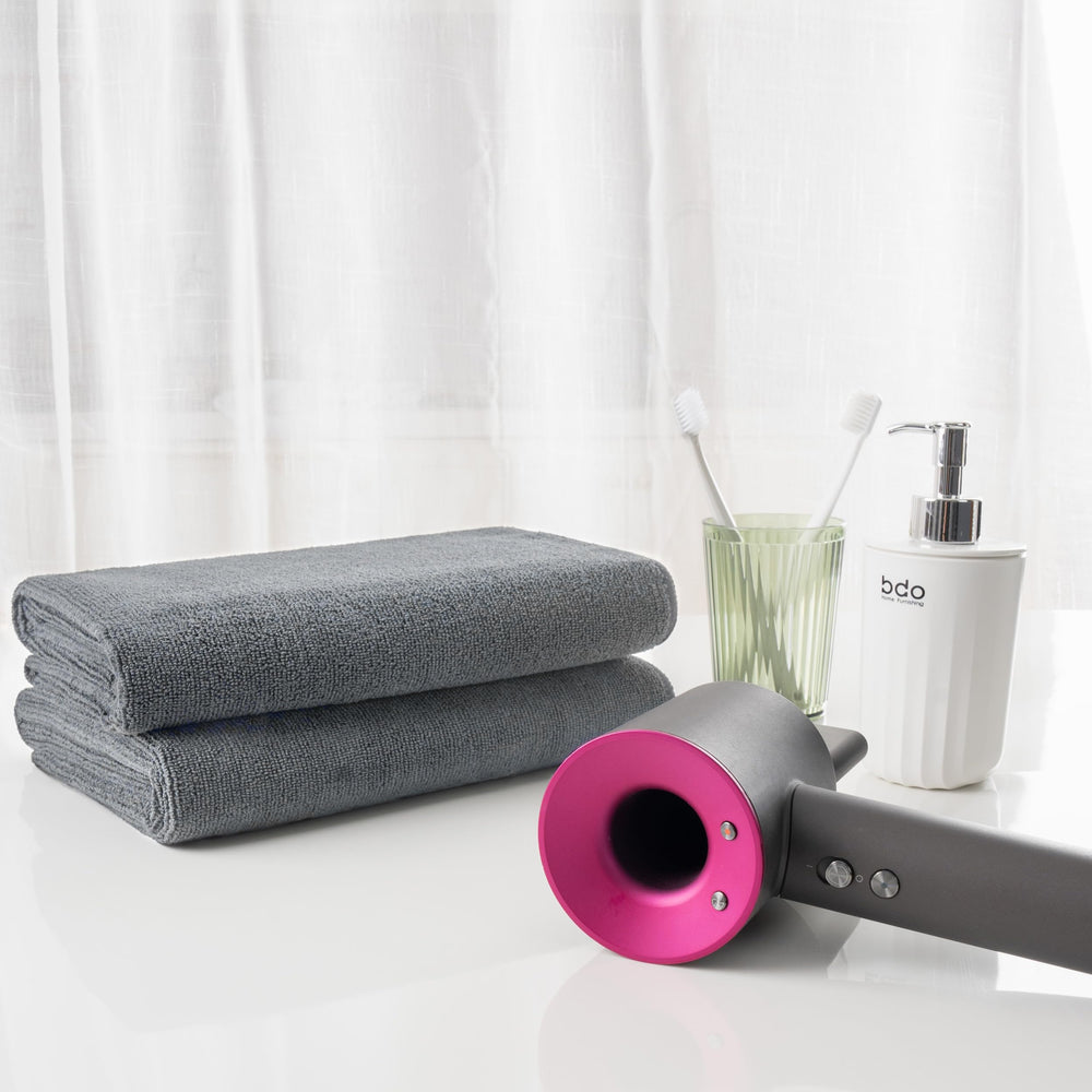 Microfi serviettes grand format pour cheveux longs, absorption efficace.