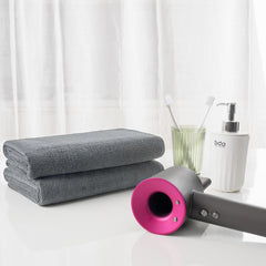 Microfi serviettes grand format pour cheveux longs, absorption efficace.