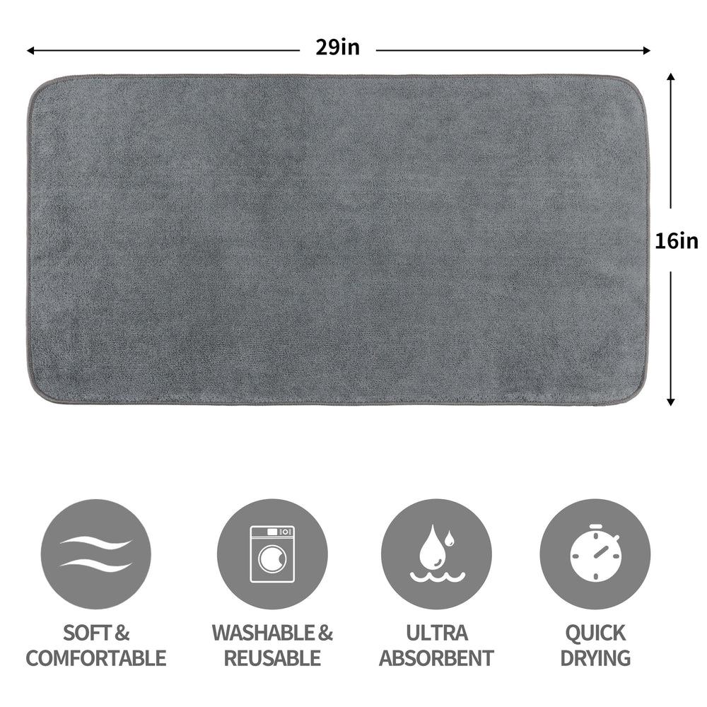 MICROFI serviette sêche-cheveux gris, sans peluches et douce.