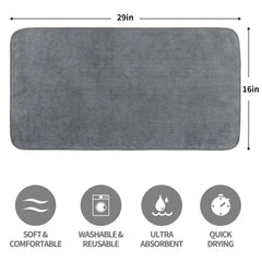 MICROFI serviette sêche-cheveux gris, sans peluches et douce.