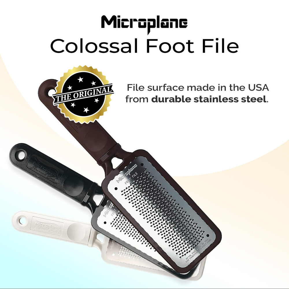 Microplane Colossal Raspe-Pied Lames Ultra Affûtées, précision pour peau morte