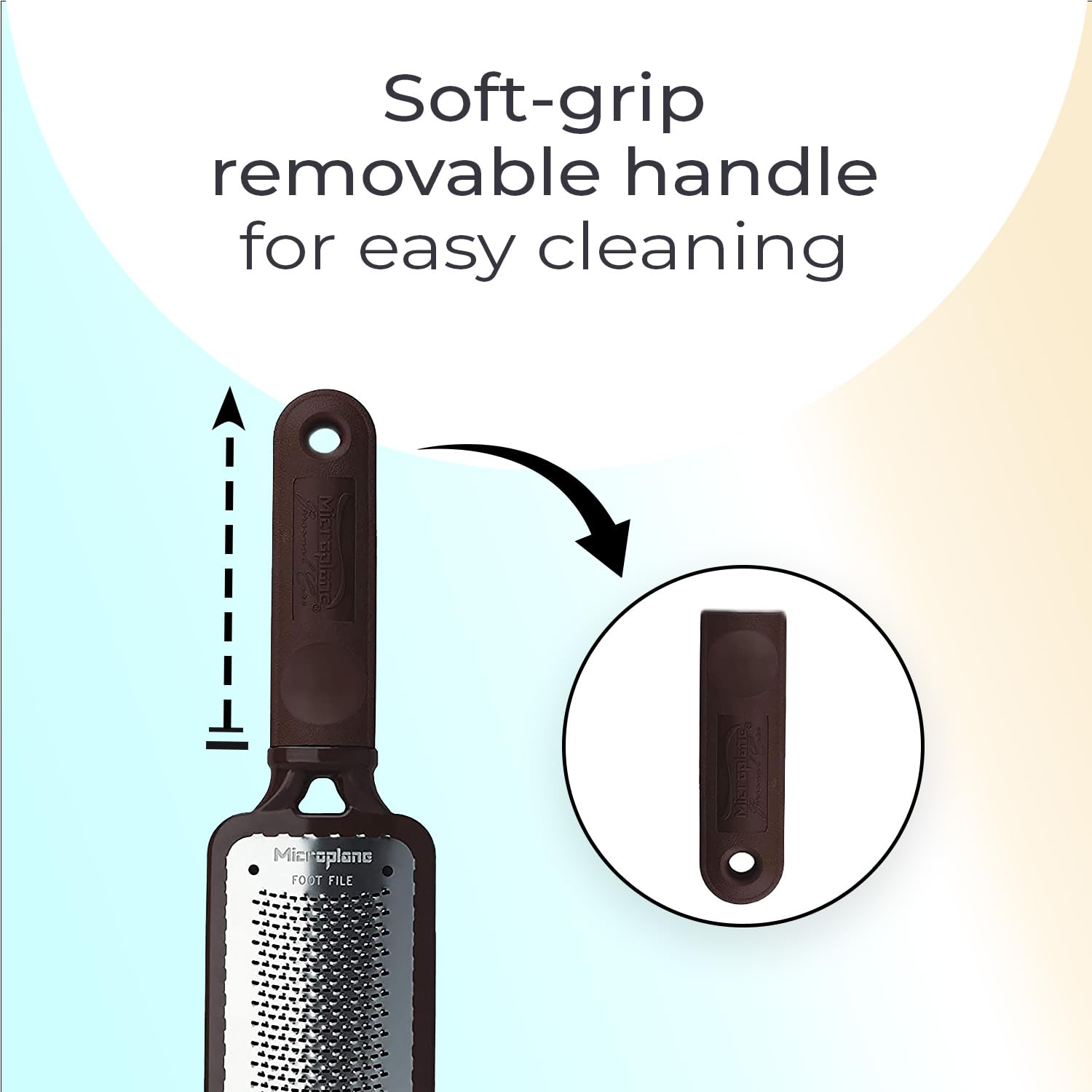 Microplane Colossal Raspe-Pied Sans-Rouille, durable et compatible avec stérilisation