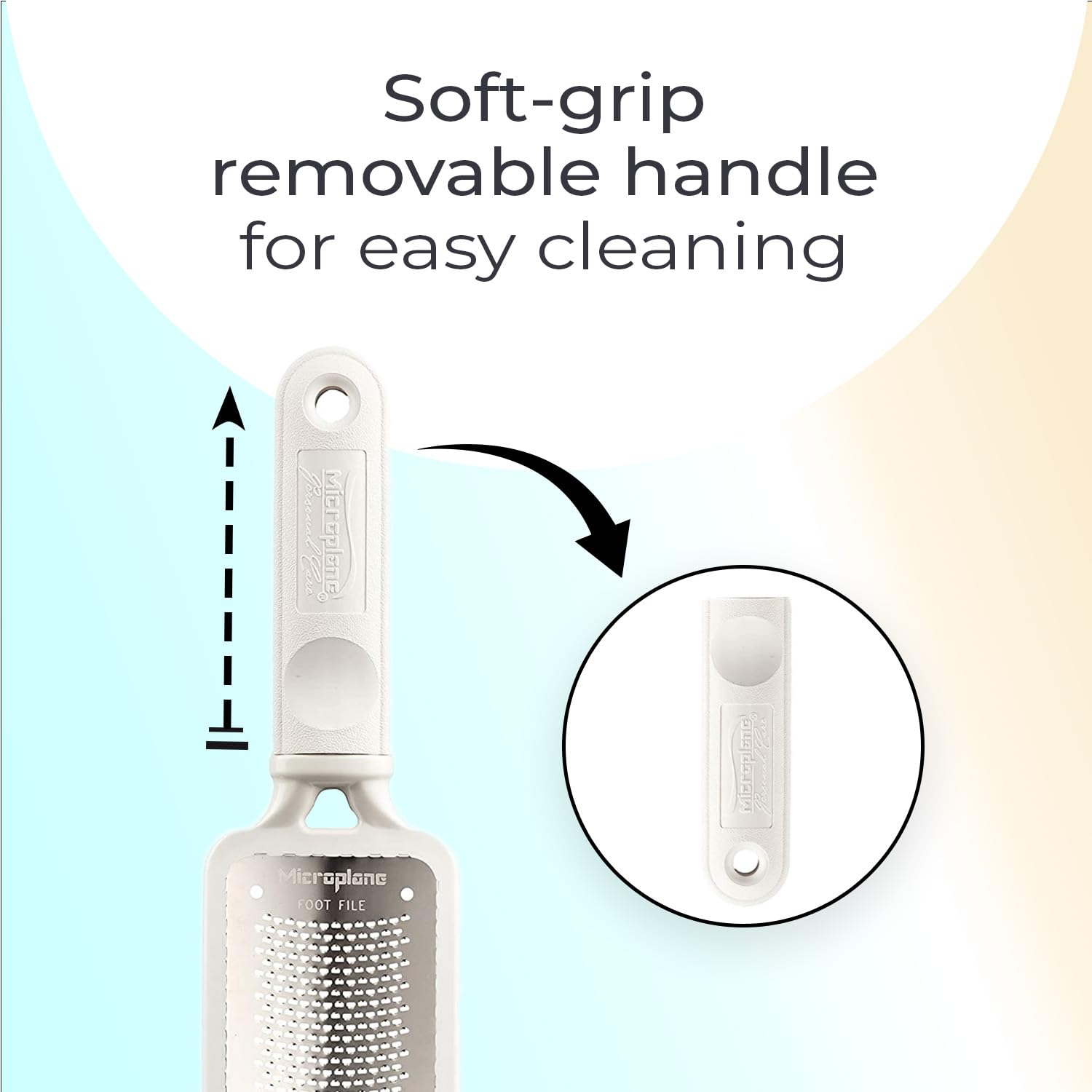 Microplane raspe-pied colossal acier inoxydable sans rouille et durable.