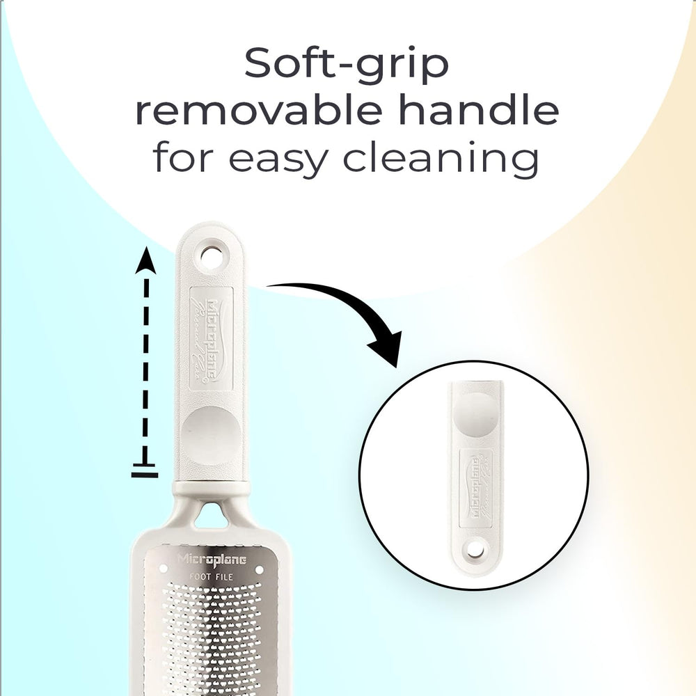 Microplane raspe-pied colossal acier inoxydable sans rouille et durable.