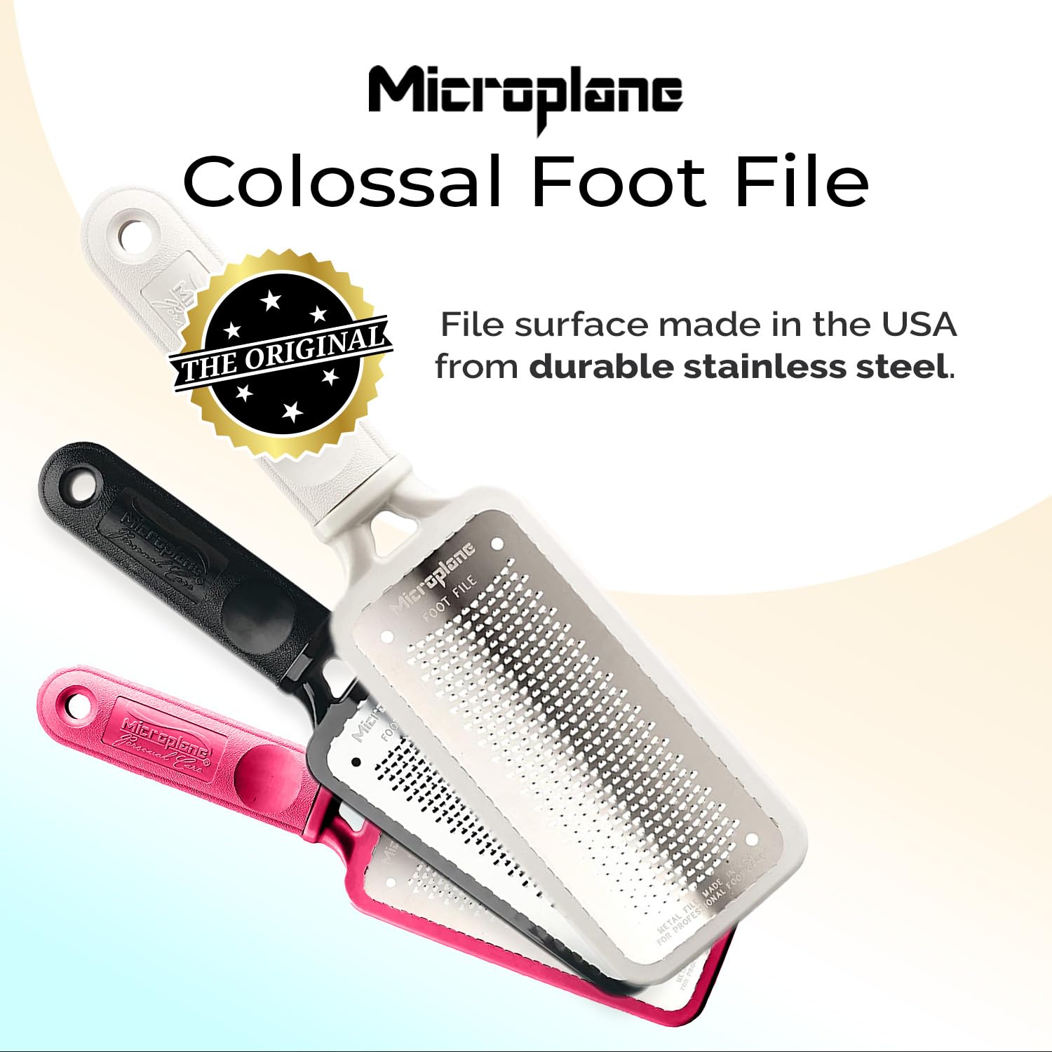 Microplane raspe-pied colossal micro-lames bi-directionnelles pour exfolier.