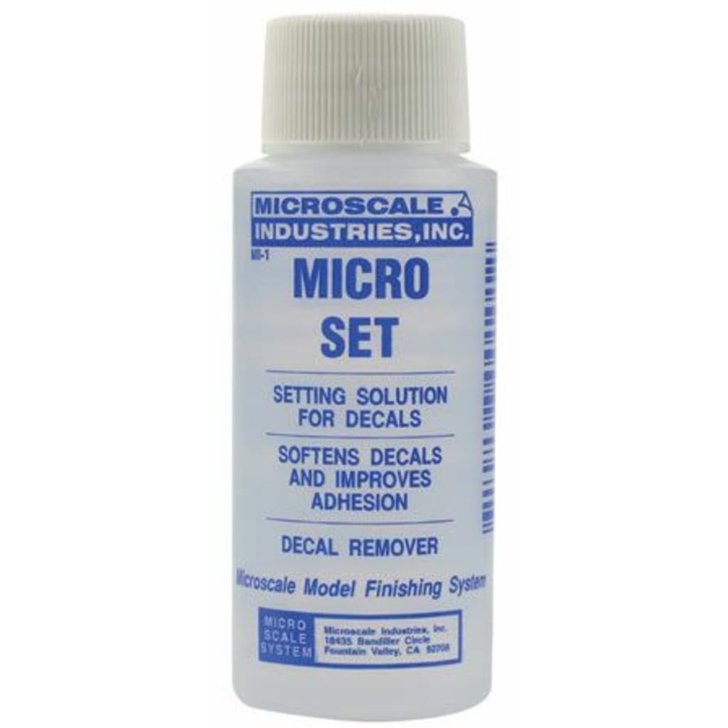 Microscale BMF129 Micro Set: bouteille de 1oz facilitant le positionnement des décalcomanies