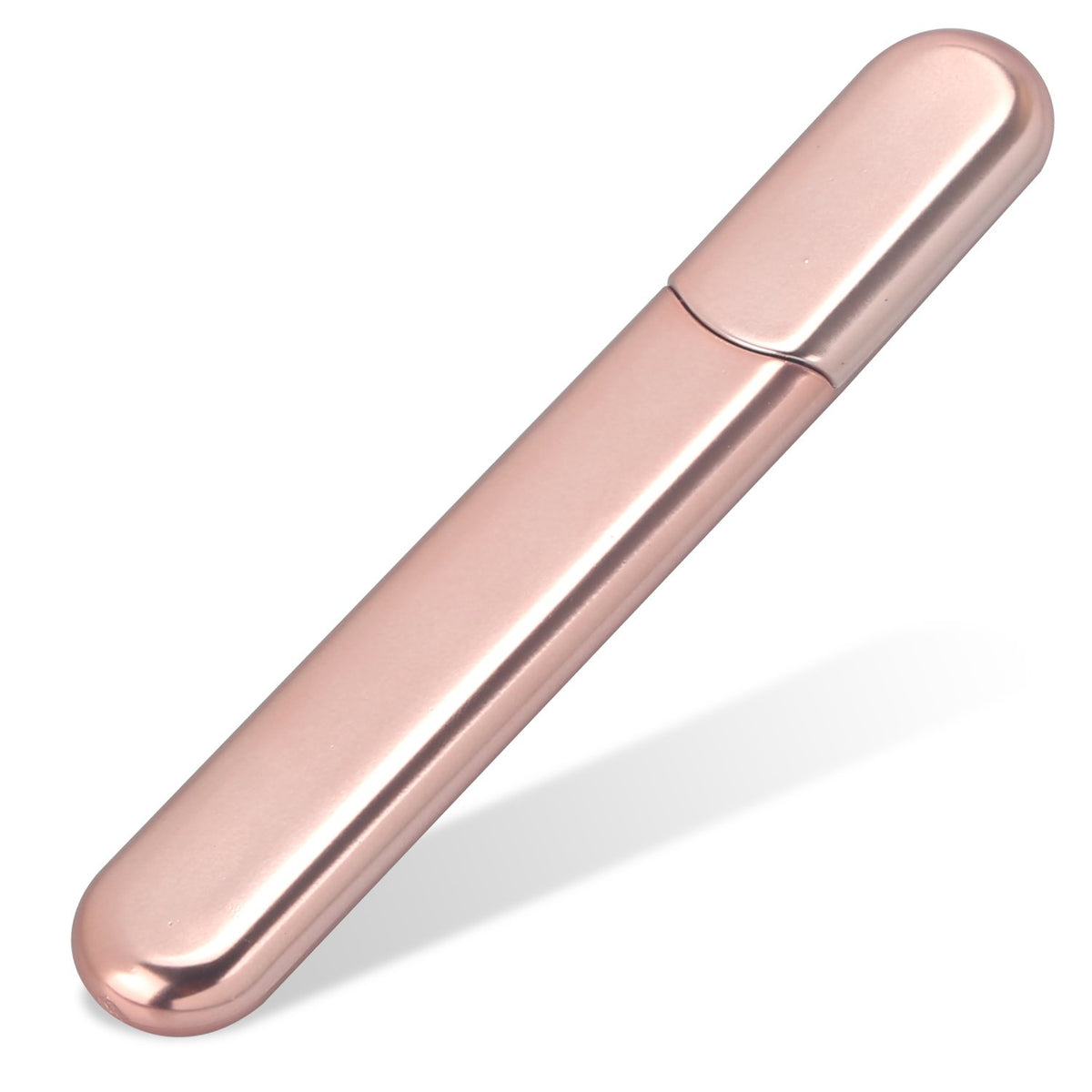 MiDenso lime à ongles en verre avec étui rose-or, brillance durable.