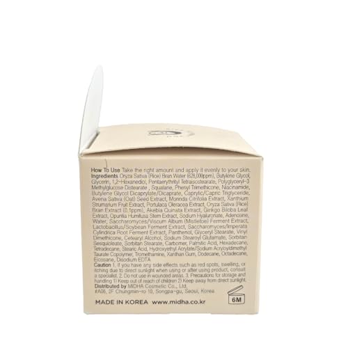 MIDHA Crème Riz Barriere Hydratante: soutient la barrière cutanée et l'hydratation.