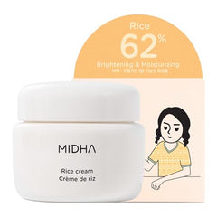 MIDHA Crème Riz Lueur Jeunesse: apporte une lueur naturelle et fraîche au teint.