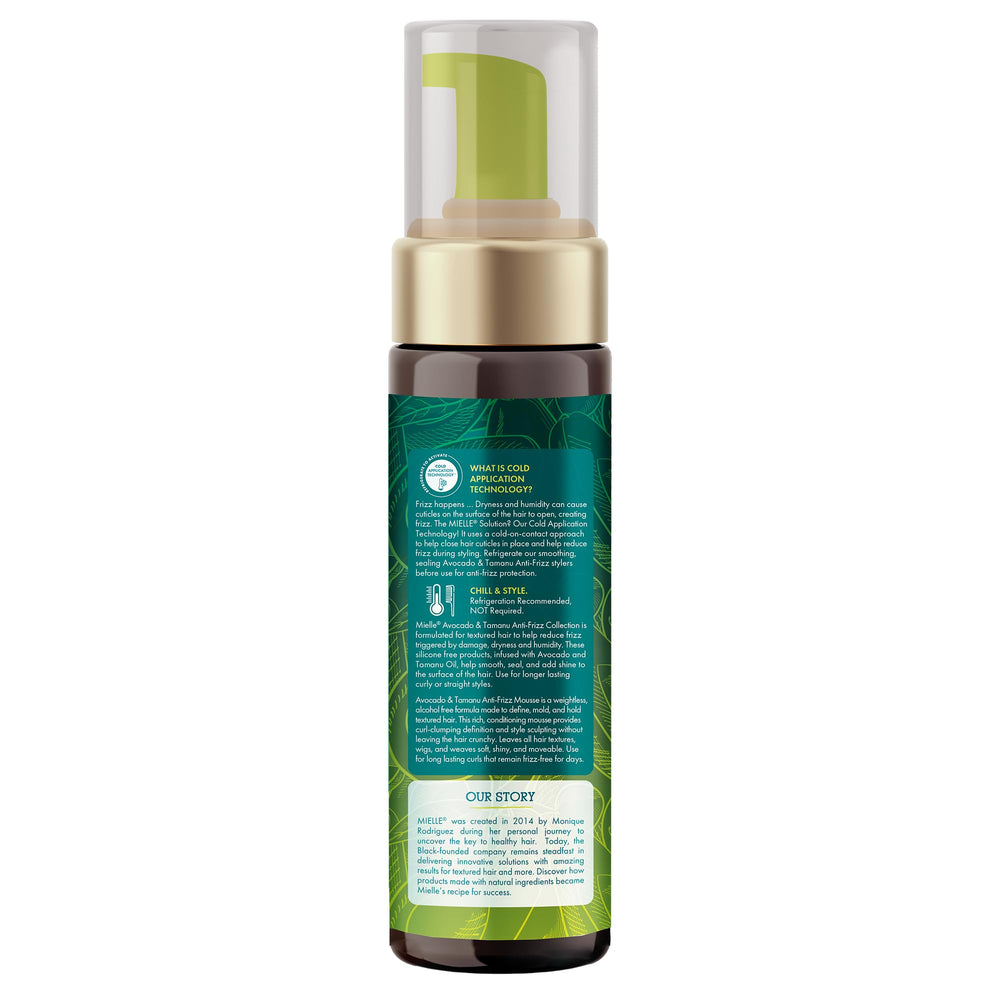 Fragrant shine after using Mielle Avocado & Tamanu Curly Mousse for shine
