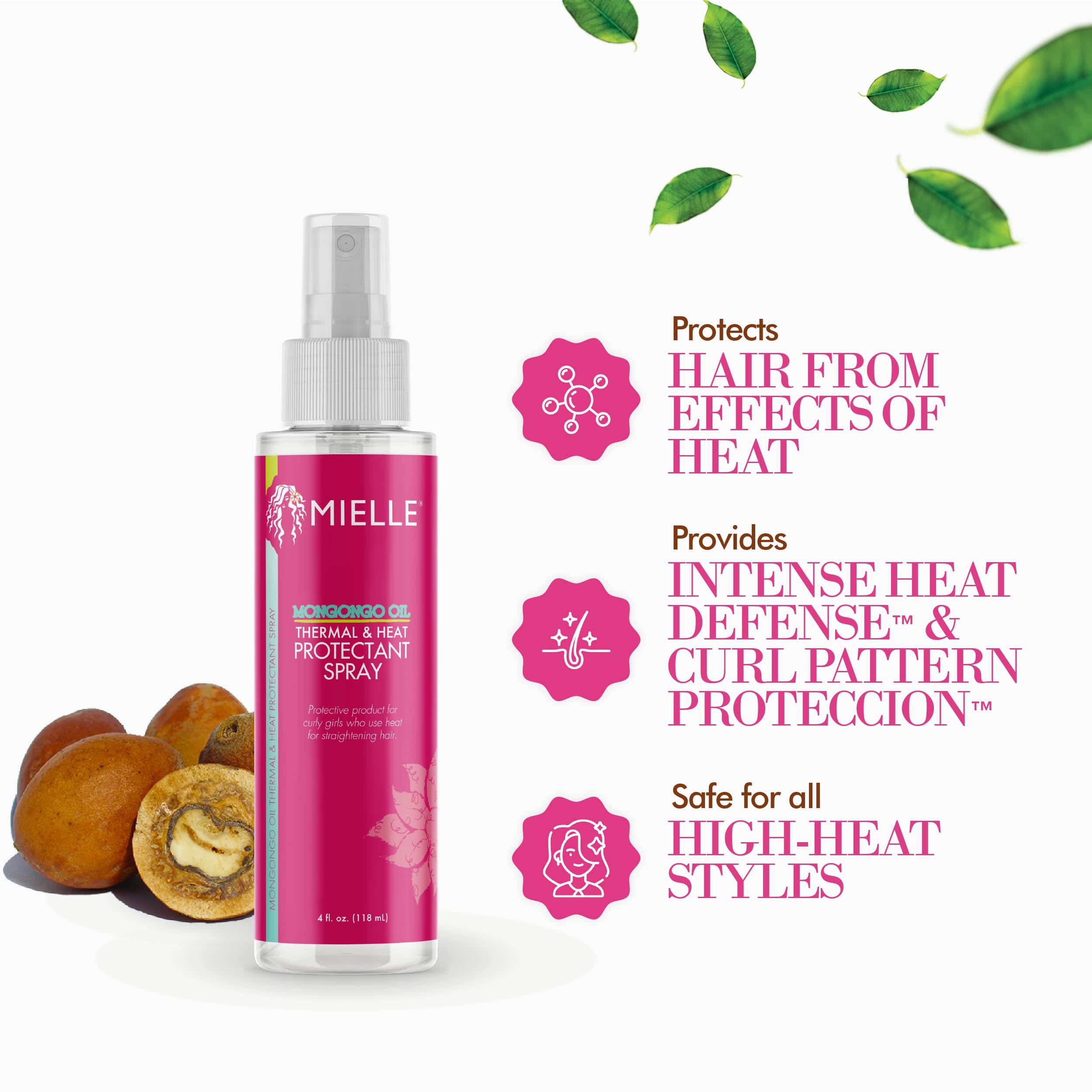 Utilisation sur cheveux avant coiffage pour protéger de la chaleur.