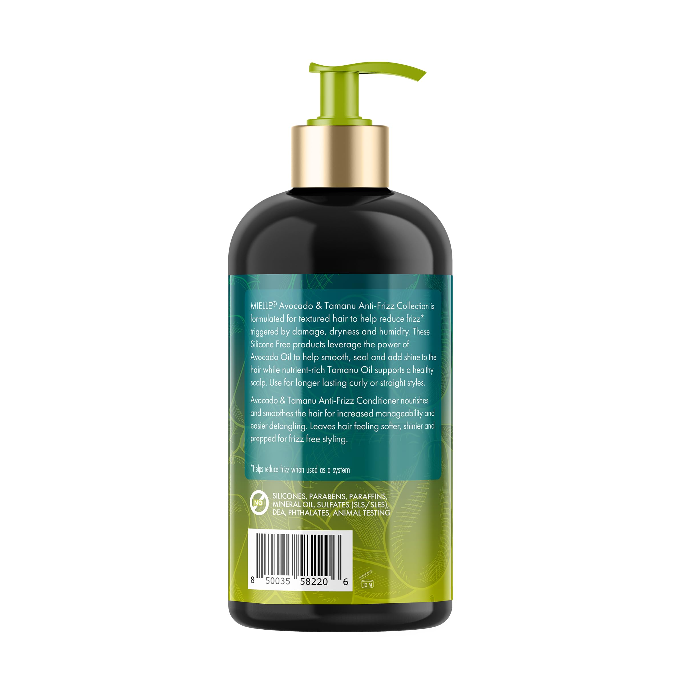 Contrôle des frisottis et éclat après le lavage avec Mielle Organics Avocat Tamanu.