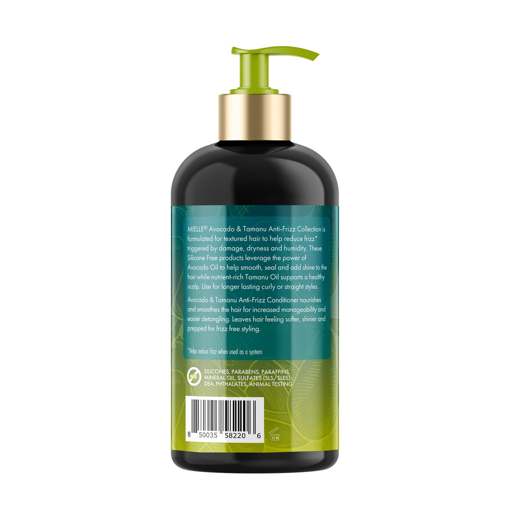 Contrôle des frisottis et éclat après le lavage avec Mielle Organics Avocat Tamanu.
