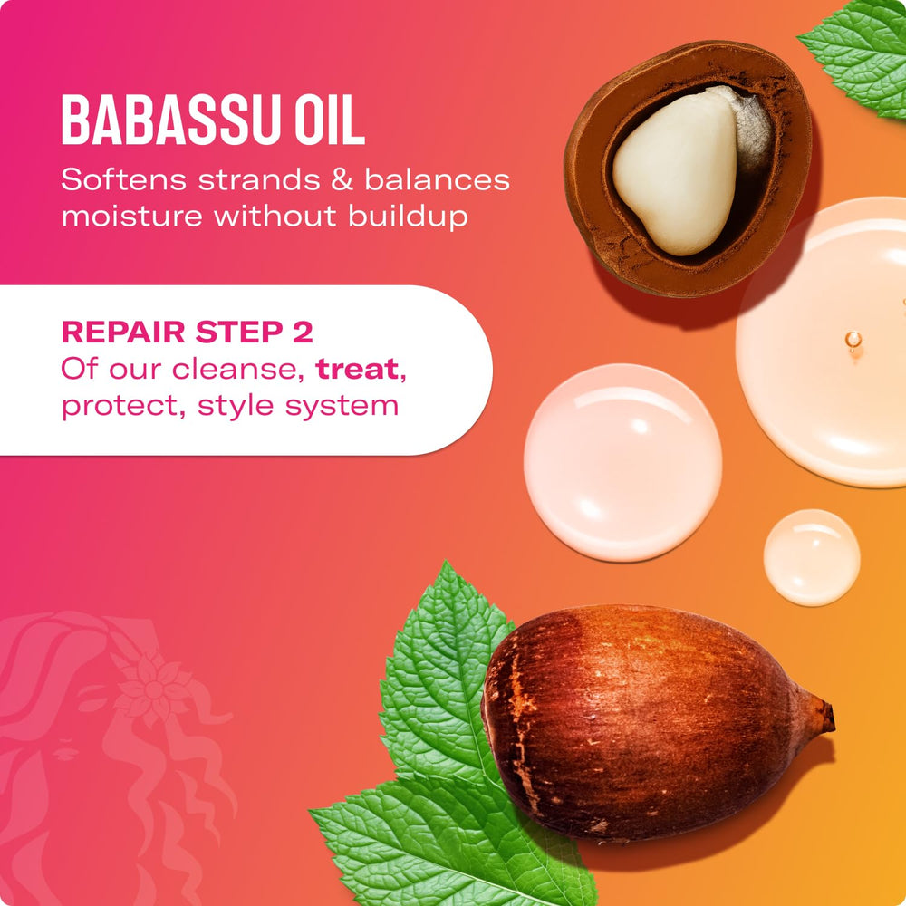 Mielle Organics Babassu et Menthe : application sur cheveux propres et légèrement humides.