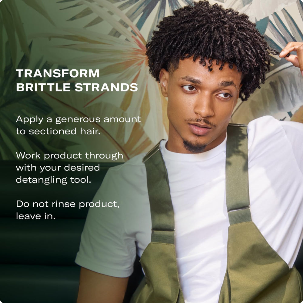 Cheveux brillants et définis après utilisation du soin Mielle Organics.
