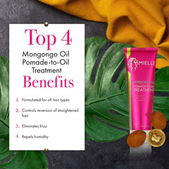 Brillance douce et texture lisse avec l’huile-pomade Mongongo.