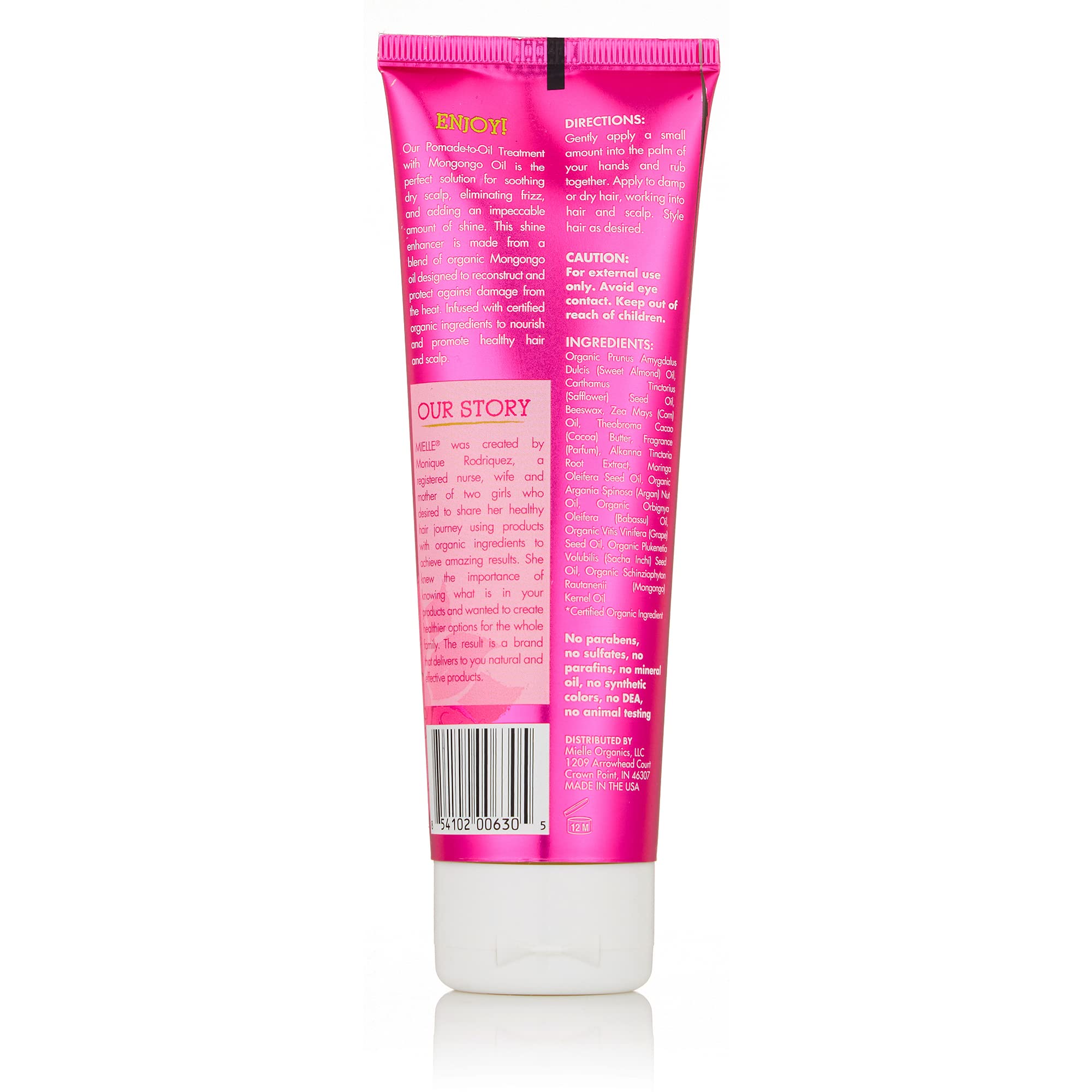 Cheveux humides après application, soin nourrissant Mielle Organics Mongongo Oil.