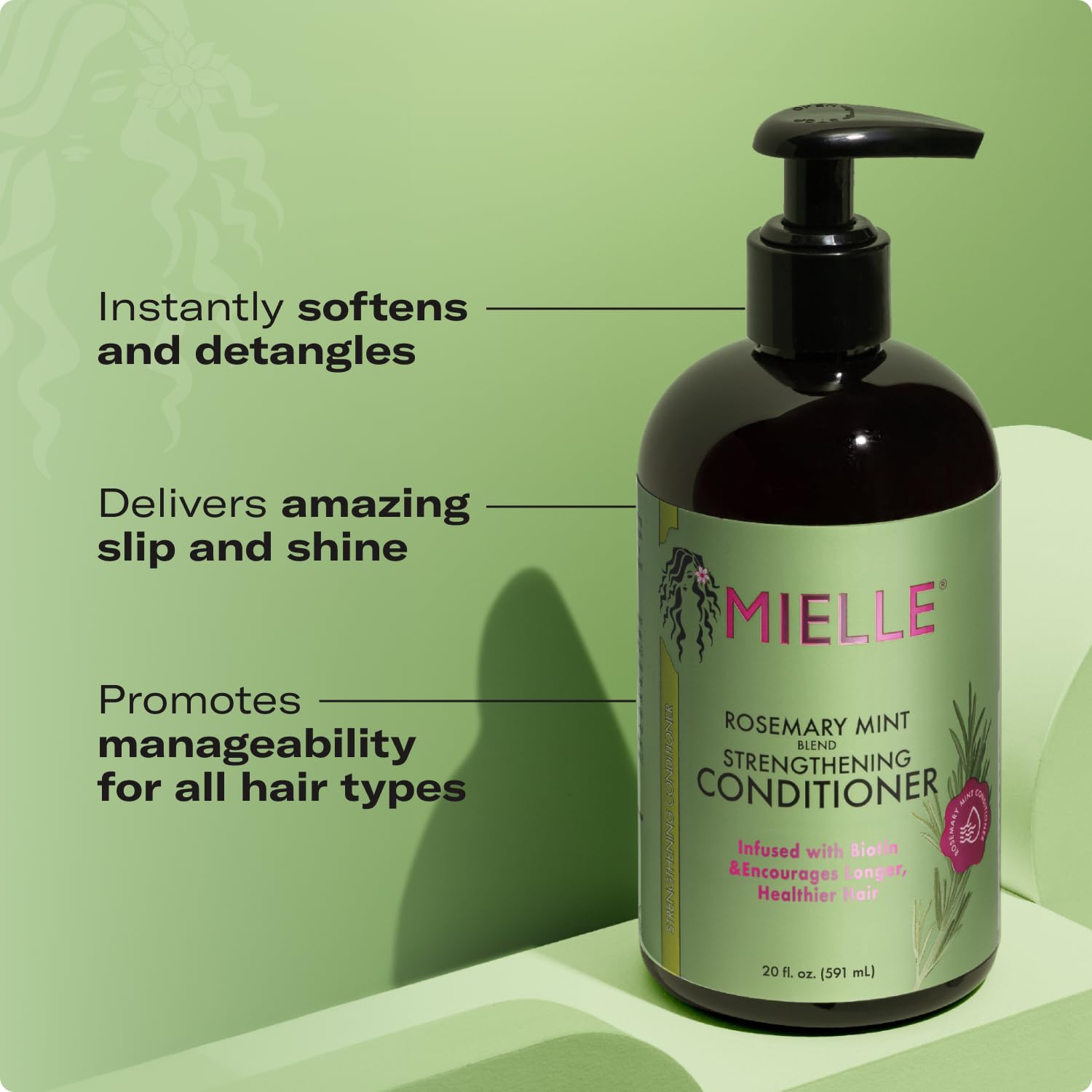 Texture crème du conditionneur Romarin Menthe pour une hydratation riche