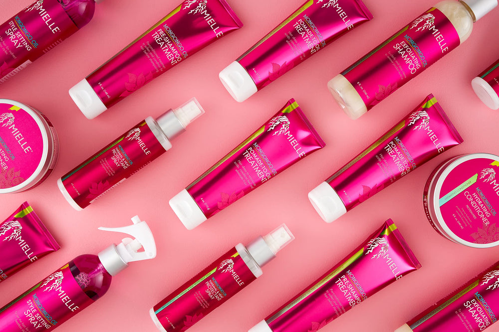 Marque féminine et ingrédients naturels de Mielle Organics.
