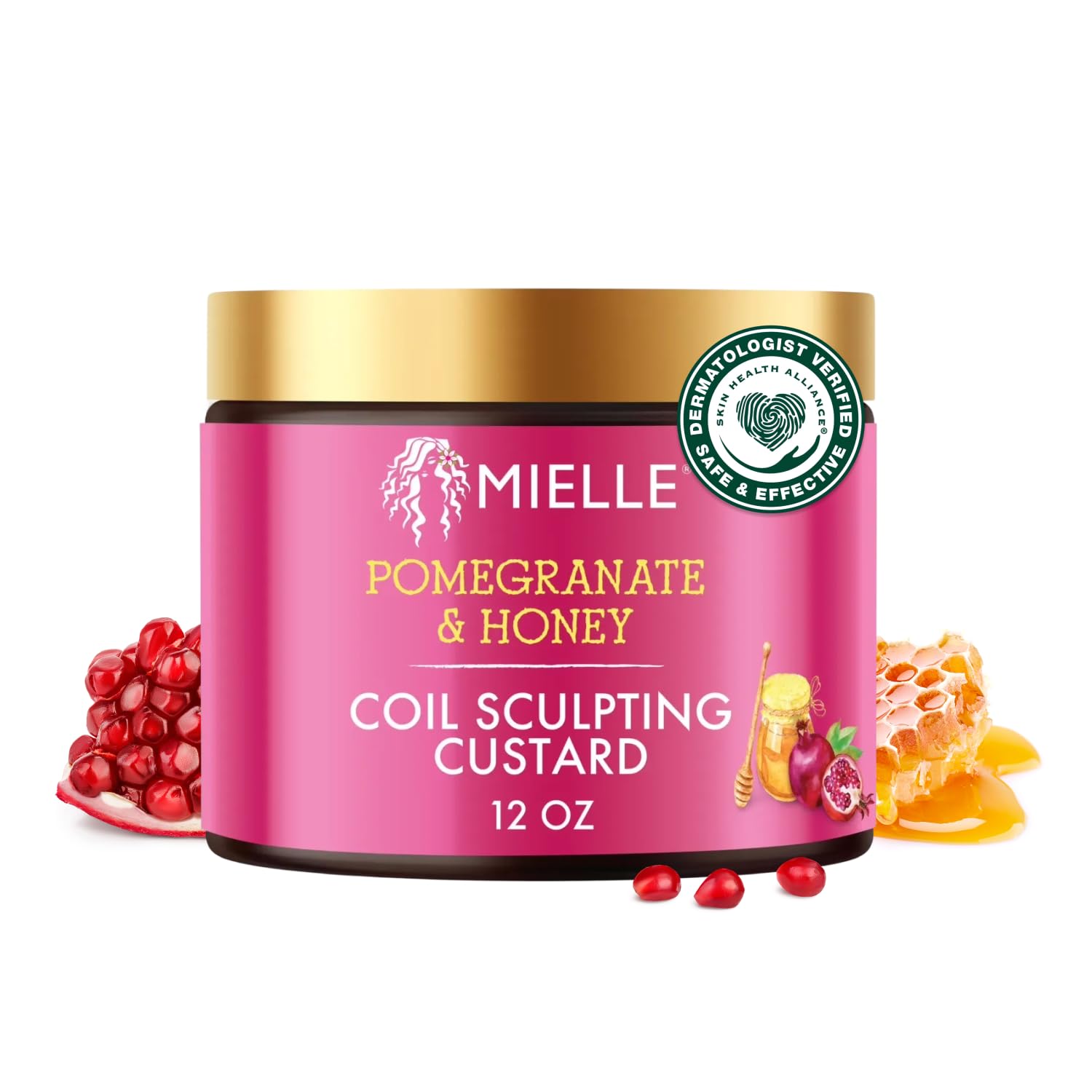 Mielle Organics Grenade et Miel – crème définissante pour boucles et hydratation.