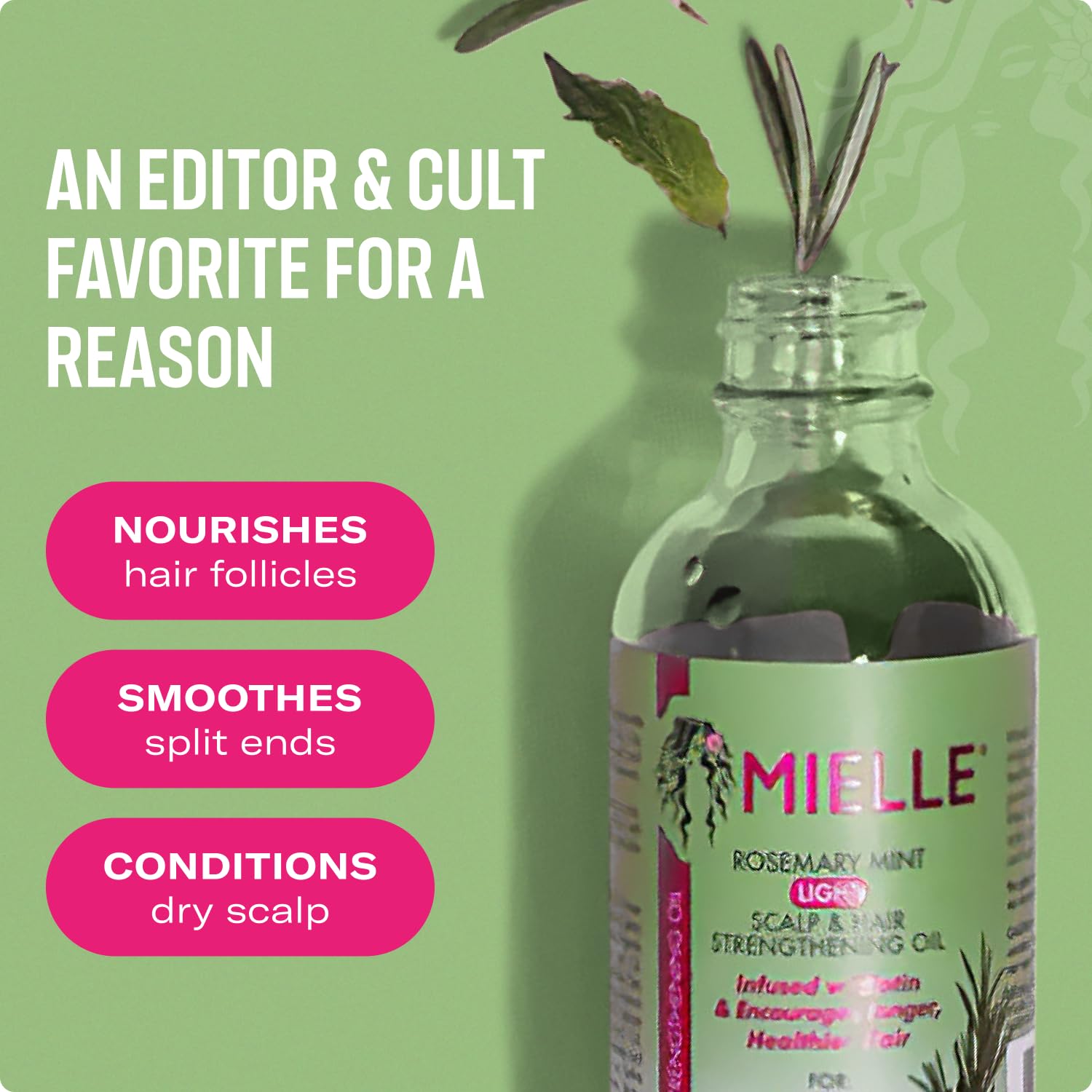 Huile pré-lavage Mielle Organics prépare les cheveux pour le lavage.