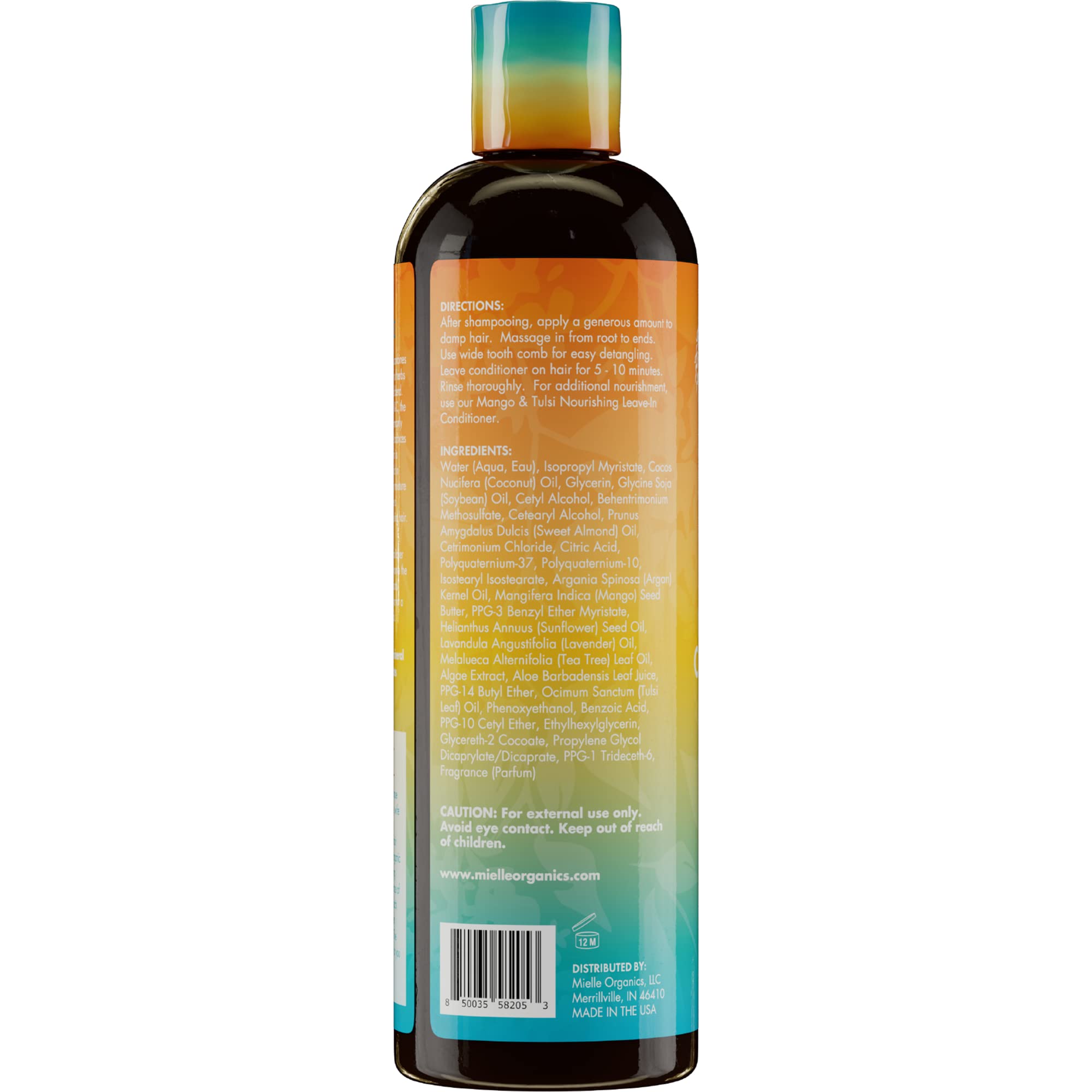 Mielle Organics Mango Tulsi – packaging ecoresponsable et pratique pour la routine capillaire