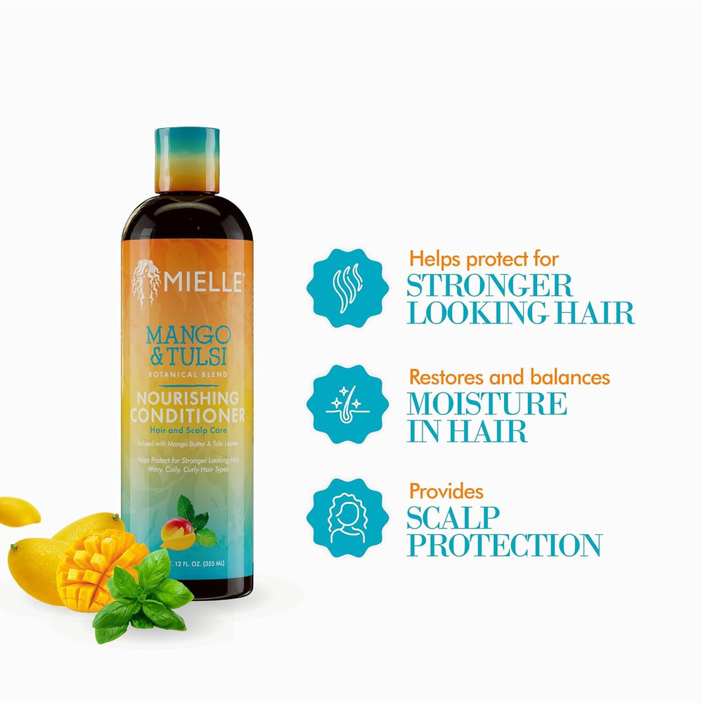 Mielle Organics Mango Tulsi – texture cremeuse du conditionneur pour cheveux souples