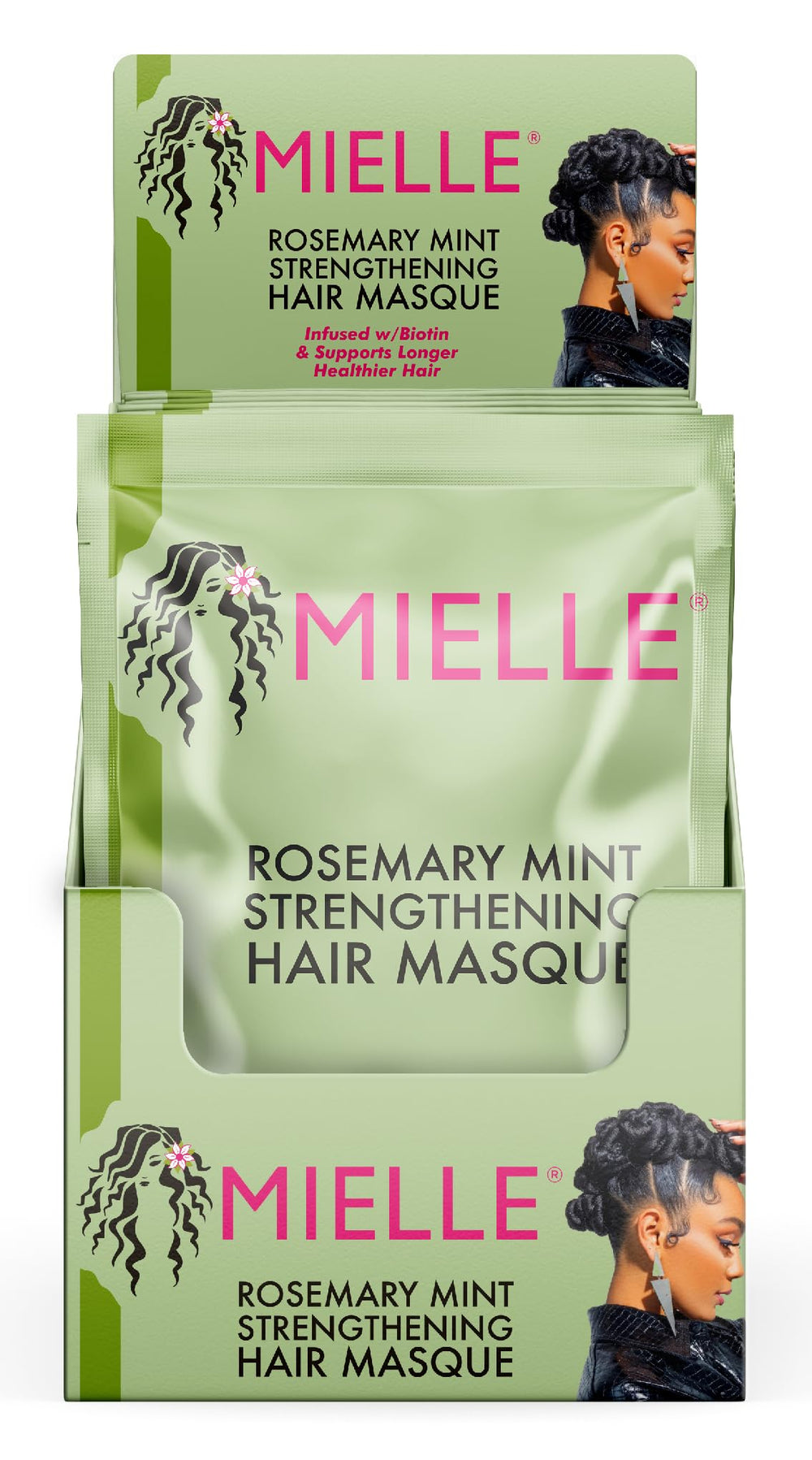 Mielle Organics Masque Romarin Menthe : texture crème hydratante pour cheveux plus forts