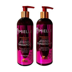 Mielle Organics Pomegranate & Honey après-shampooing-bouteille facilite le démêlage et hydrate les cheveux.