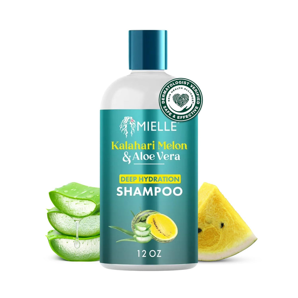 Shampoing Mielle Organics en bouteille Kalahari Melon Aloe, hydratation douce