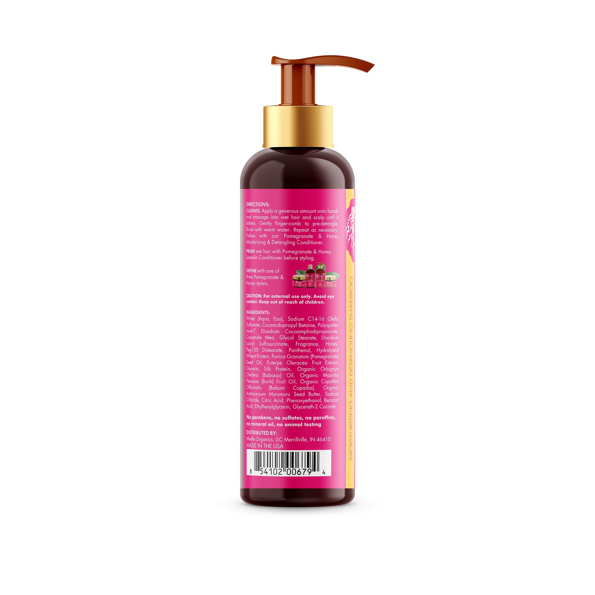 Shampoing Parfum Naturel Mielle Organics, expérience sensorielle agréable.