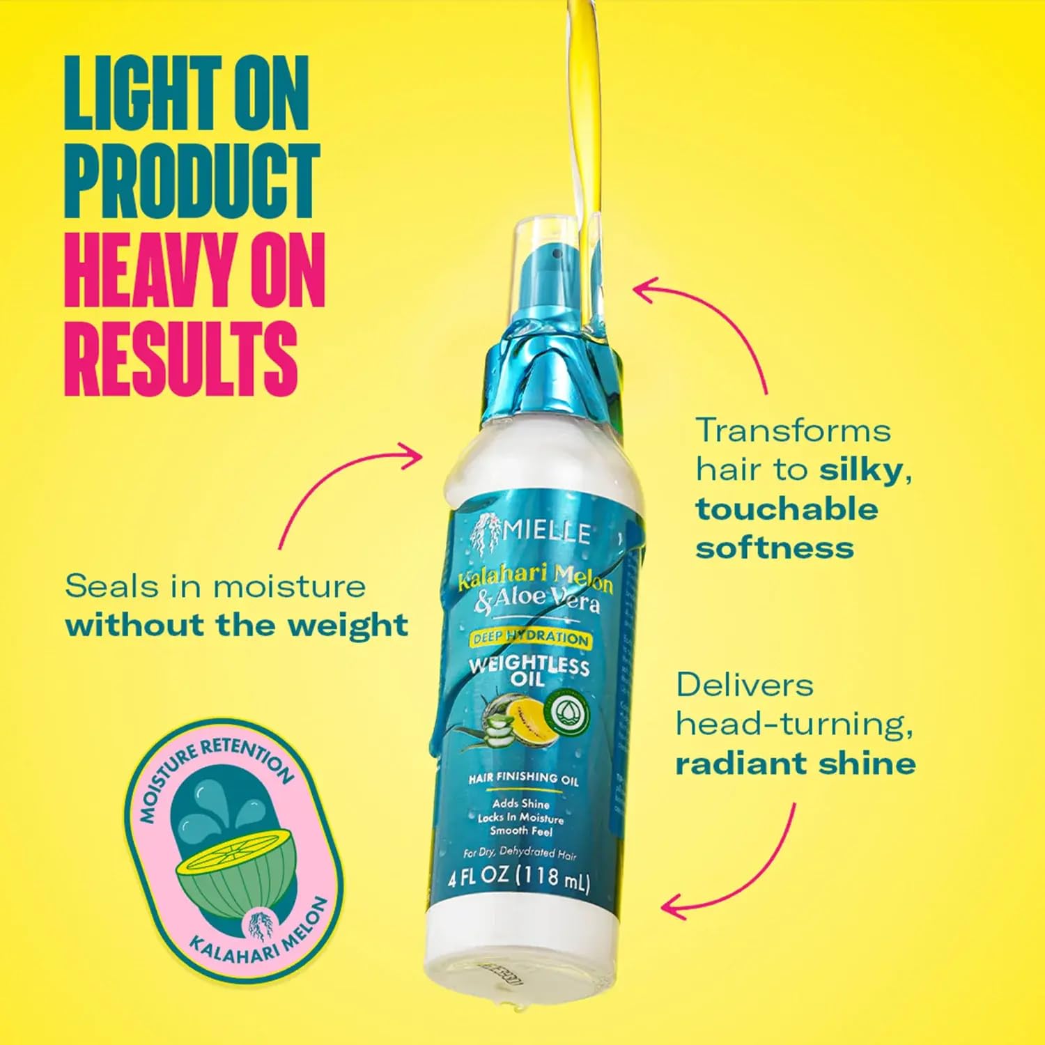 Mielle Organics hair oil as curl finisher to define waves and lock in moisture.