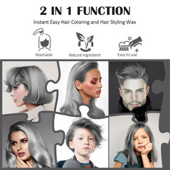Mifeloy cire-coiffante gris argent : texture modélisable pour divers styles.