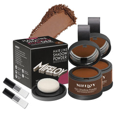 Poudre Mifeloy couvre les racines marron moyen pour une retouche rapide et durable.