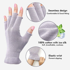Gants MIG4U en soie glacée, confort frais et durable.