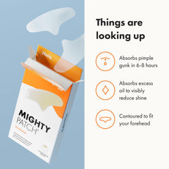 Mighty Patch Frontale XL absorbe les impuretés pendant la nuit pour un teint plus net.