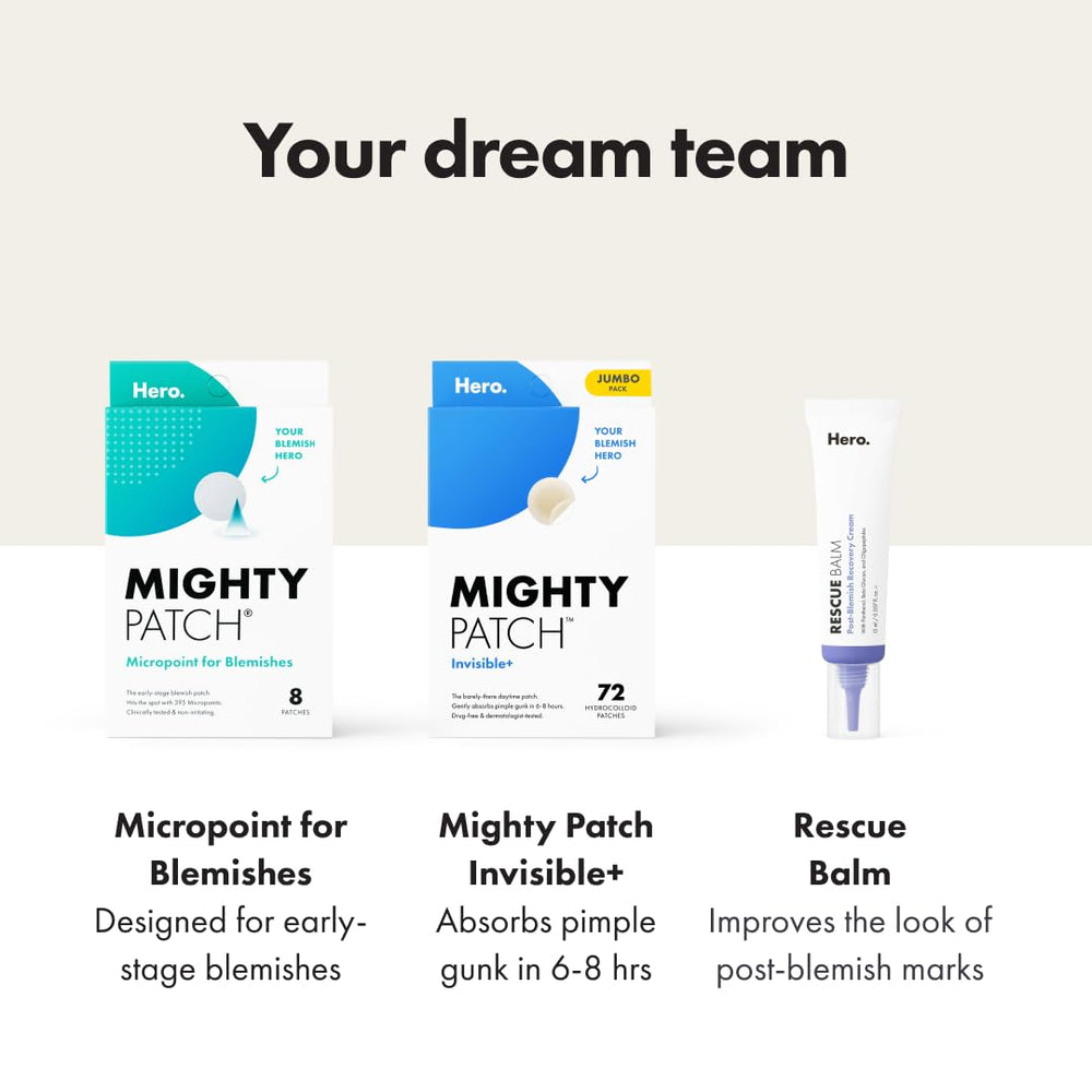 Mighty Patch Invisible+ compatible avec une routine soin et nettoyage doux.