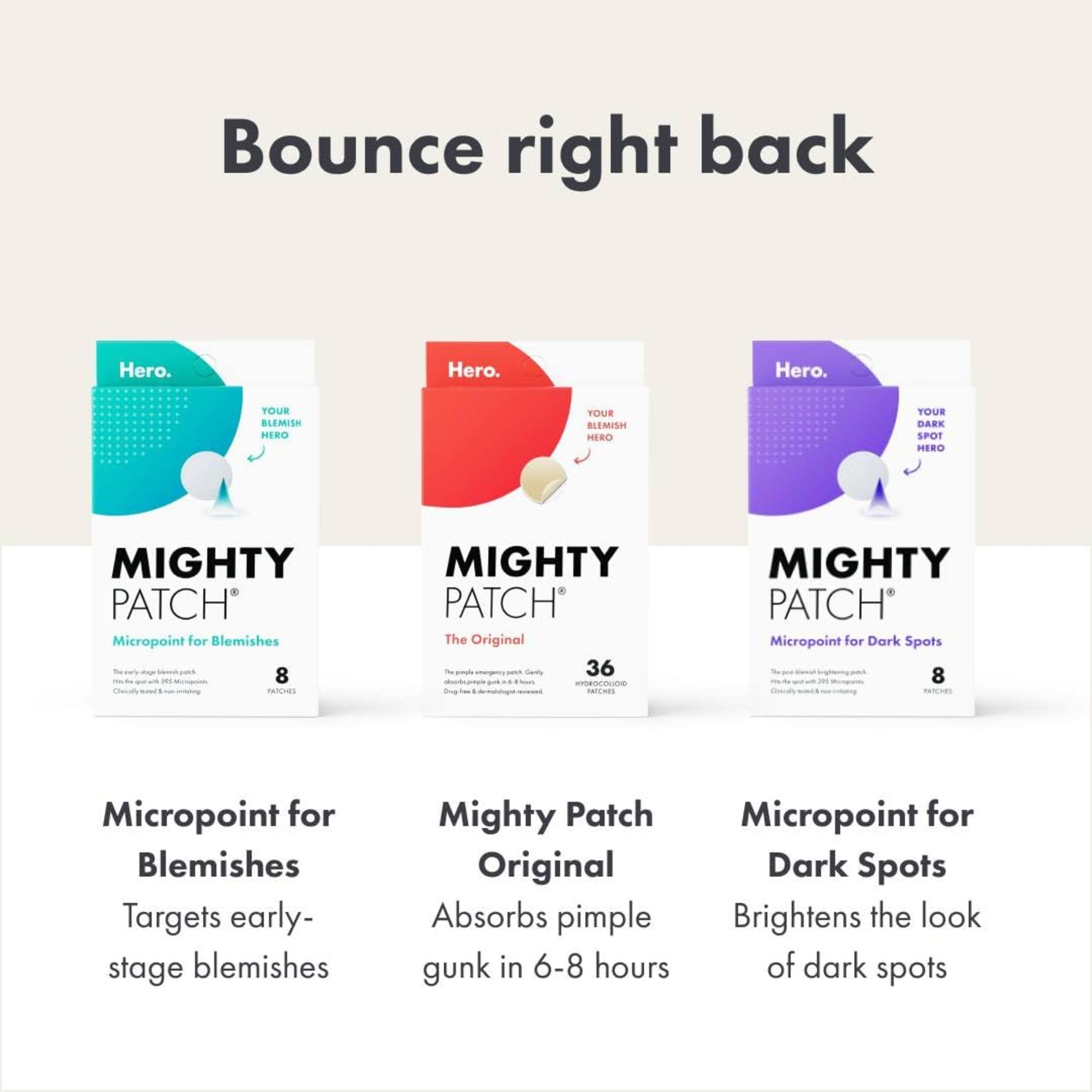 Mighty Patch Original on skin after sleep shows calmer appearance.