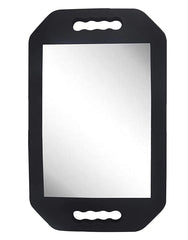 MIHAGUTY Miroir à main rectangulaire double poignée, vue étendue pour une coupe précise.
