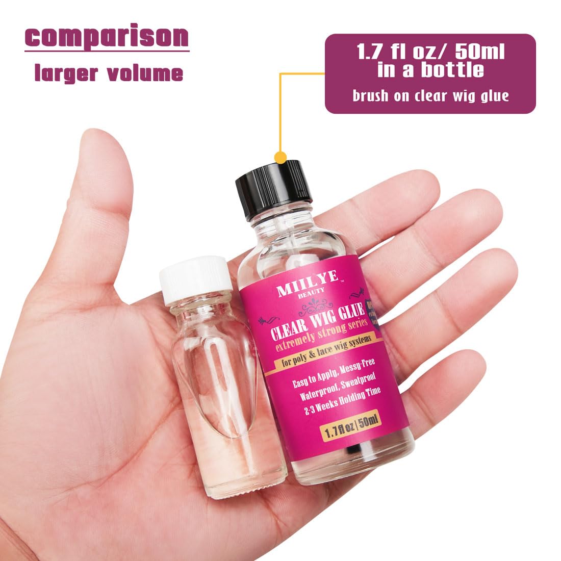 Colle transparente MIILYE BEAUTY pour un rendu discret