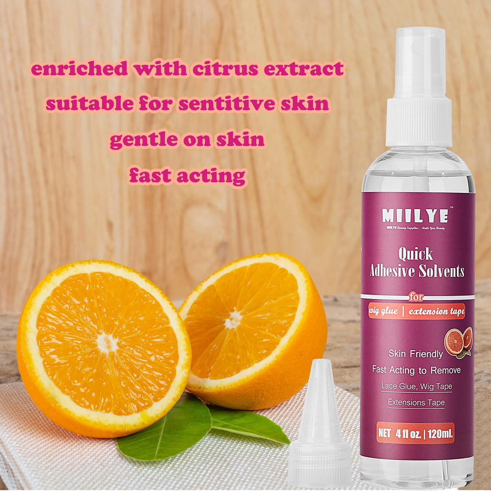 MIILYE Dégraissant adhésifs 120 ml, volume généreux pour plusieurs retraits.
